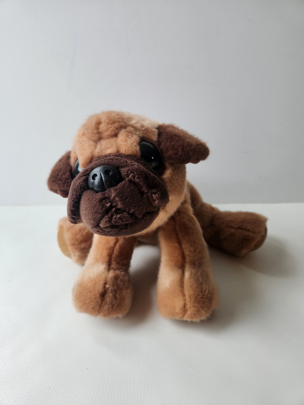 Vintage Russ Berrie "Sukey" Realistic Pug Stuffed Animal Toy Plush Dog Medium